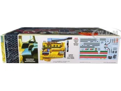 Skill 3 Model Kit White Freightliner SD/DD Truck Tractor 2 in 1 Kit Display Base 75th Freightliner Anniversary Commemorative Edition 1/25 Scale Model AMT AMT1046
