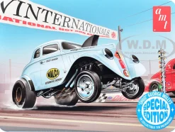 Skill 2 Model Kit 1933 Willys Gasser "Ohio George" with Collectible Tin Packaging 1/25 Scale Model by AMT