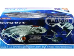 Skill 2 Snap Model Kit Enterprise NX-01 Starship Star Trek Enterprise 2001-2005 TV Series 1/1000 Scale Model Polar Lights POL966M