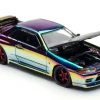 Skyline GT-R (BNR32) RHD (Right Hand Drive) Chameleon Chrome with Carbon Hood "APA XPO 2025 Exclusive 1/64 Diecast Model Car by Pop Race