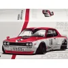 Skyline GT-R V8 Drift "Hakosuka" RHD (Right Hand Drive) #10 "Watanabe" Red and Cream 1/64 Diecast Model Car by Pop Race