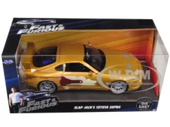 Slap Jack's Toyota Supra Gold Fast Furious Movie 1/24 Diecast Model Car Jada 99540