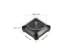 3 5 Solar Rotating Display Stand with Black Base for 1/64 Scale Model Cars 002-BK