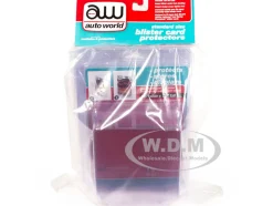 Standard Size 6 Blister Card Protectors for 1/64 Scale Blister Cards Auto World AWDC023