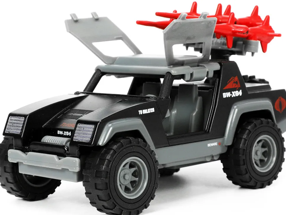 Stinger with Missile Launcher Cobra Commander Diecast Figurine G.I. Joe Hollywood Rides Series 1/32 Diecast Model Car Jada 33085