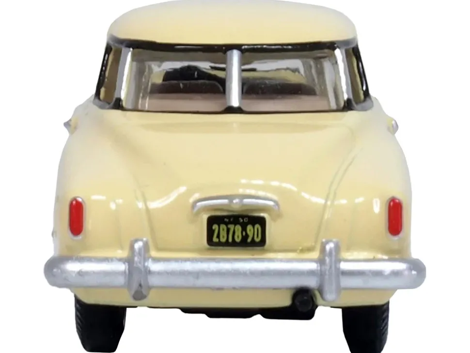 1950 Studebaker Champion Starlight Coupe Tulip Cream 1/87 (HO) Scale Diecast Model Car by Oxford Diecast