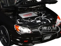 Subaru Impreza WRX STi Black 1/24 Diecast Model Car Motormax 73330