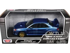 Subaru Impreza WRX STi Blue 1/24 Diecast Car Model Motormax 73330