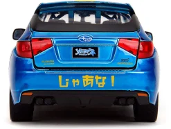 2012 Subaru Impreza WRX STI Blue Metallic with Graphics and Sonic The Hedgehog Diecast Figure