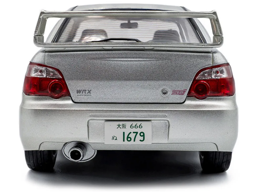 2004 Subaru Impreza WRX STI RHD (Right Hand Drive) Premium Silver Effect 1/18 Diecast Model Car by Solido