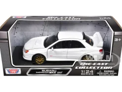Subaru Impreza WRX STI White 1/24 Diecast Car Model Motormax 73330