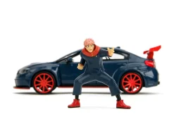 2016 Subaru WRX STI Widebody Dark Blue and Yuji Itadori Diecast Figure 