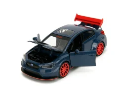 2016 Subaru WRX STI Widebody Dark Blue and Yuji Itadori Diecast Figure 