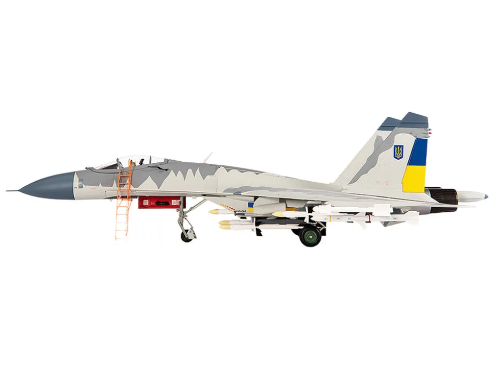 Sukhoi Su-27 Flanker Aircraft "Ukraine War" (2023) Ukrainian Air Forces 1/72 Diecast Model by JC Wings