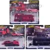 Team Transport 3 piece Set H 2025 "Car Culture" Series Diecast Model Cars by Hot Wheels
