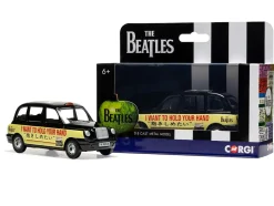The Beatles London Taxi RHD (Right Hand Drive) "I Want To Hold Your Hand" Black and Cream with Graphics Diecast Model Car by Corgi
