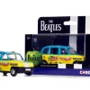 The Beatles London Taxi RHD (Right Hand Drive) "Hello, Goodbye" Blue and Yellow with Graphics Diecast Model Car by Corgi