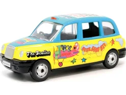 The Beatles London Taxi RHD (Right Hand Drive) "Hello, Goodbye" Blue and Yellow with Graphics Diecast Model Car by Corgi