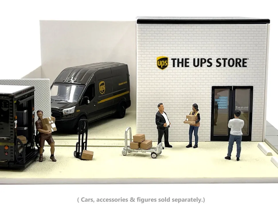 The UPS Store Diorama Mechanic s Corner for 1/64 Scale Models Greenlight 51491