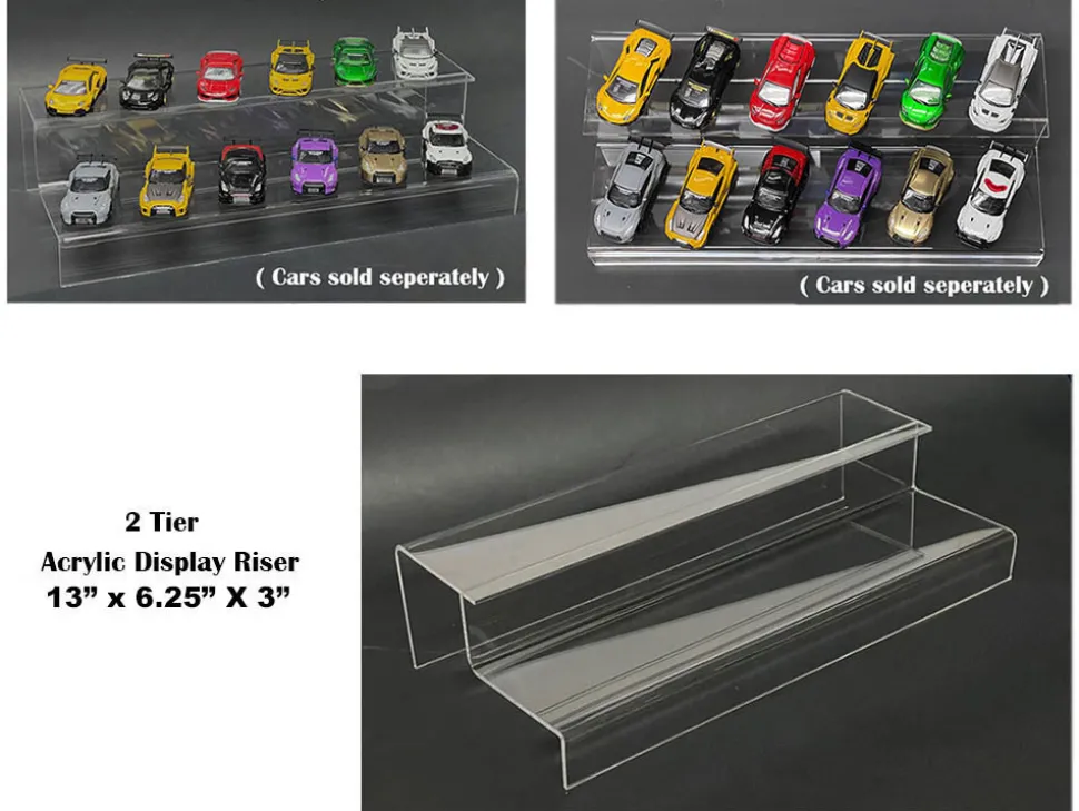 2 Tier Acrylic Stand Riser Mijo Exclusives for 1/64 Scale Models MJ13004