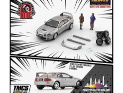 Toyota Celica GT-Four RHD (Right Hand Drive) ID Silver Metallic with 2 Figures and Accessories 1/64 Diecast Model Car by BM Creations