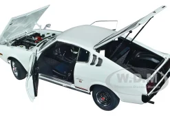 1973 Toyota Celica Liftback 2000GT RA25 RHD Right Hand Drive White Red Black Stripes 1/18 Model Car Autoart 78766