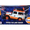 Toyota FJ40 Land Cruiser #8 Gulf Oil White Limited Edition 2400 pieces Worldwide 1/24 Diecast Model Car Motormax 79658