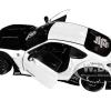 2024 Toyota GR86 LBWK Body Kit RHD (Right Hand Drive) Pearl White with Carbon Hood 1/18 Diecast Model Car by Solido