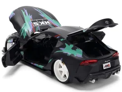 2020 Toyota GR Supra "HKS" Matt Black with Graphics "JDM Tuners" Series 1/24 Diecast Model Car by Jada