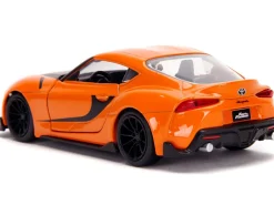 Toyota GR Supra Orange Black Stripes Fast & Furious 9 F9 2021 Movie 1/32 Diecast Model Car Jada 32016