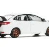 Toyota GR Vios White with Carbon Hood 1/64 Diecast Model Car by Pop Race