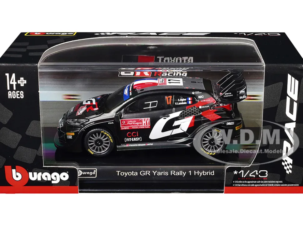 Toyota GR Yaris Rally1 Hybrid #17 Sebastien Ogier - Vincent Landais "Toyota Gazoo Racing WRT" "World Rally Championship" (2024) "Race" Series 1/43 Diecast Model Car by Bburago