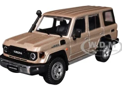 Toyota Land Cruiser (J76) Gold Metallic 1/64 Diecast Model Car by GCD