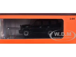 Toyota Land Cruiser (J76) RHD (Right Hand Drive) Black 1/64 Diecast Model Car by GCD