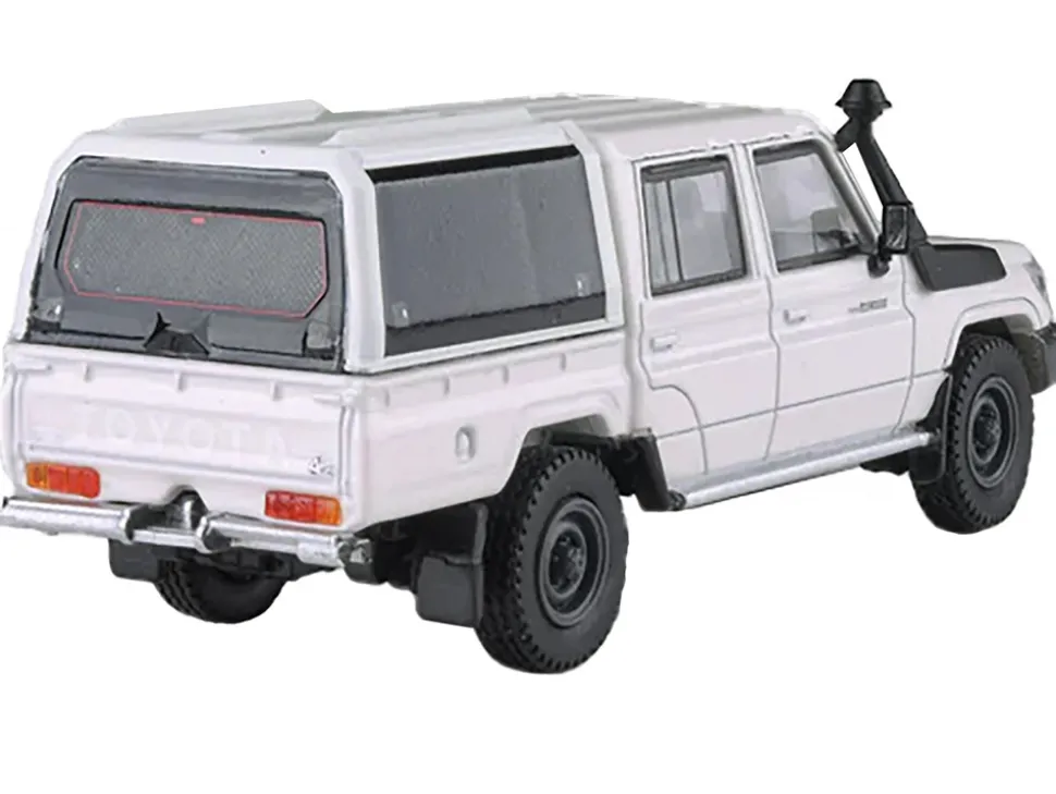 2012 Toyota Land Cruiser LC 79 French Vanilla White with Canopy 1/64 Diecast Model Car by Paragon Models