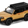 2024 Toyota Land Cruiser Prado Gold Metallic with Red Stripes and Roof Rack 1/64 Diecast Model Car by GCD