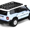 2024 Toyota Land Cruiser Prado Light Blue with White Top and Stripes with Roof Rack and Accessory 1/64 Diecast Model Car by GCD