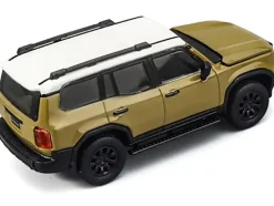 Toyota Land Cruiser 250 Sand with White Top 1/64 Diecast Model Car by Trends Hobby