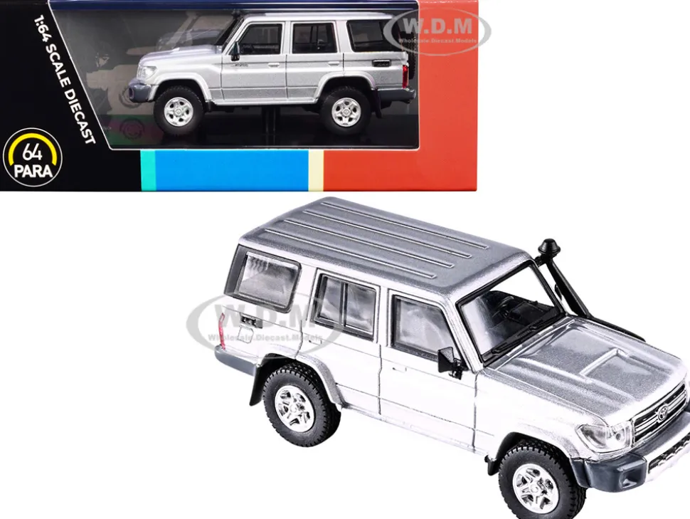 Toyota Land Cruiser 76 Silver Pearl 1/64 Diecast Model Car Paragon Models PA-55312