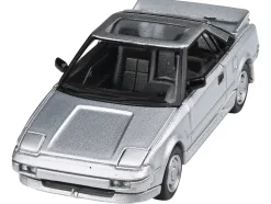 1985 Toyota MR2 MK1 Super Silver Metallic with Sunroof 1/64 Diecast Model Car Paragon Models PA-55363