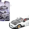 Toyota Pandem GR86 White with Carbon Hood "Enigma Exclusive Edition" 1/64 Diecast Model Car by Pop Race