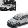 Toyota "Pandem" GR Yaris RHD (Right Hand Drive) Raw Metal 1/64 Diecast Model Car by Pop Race