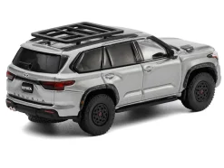 Toyota Sequoia TRD PRO Silver Metallic with Roof Rack 1/64 Diecast Model Car by GCD