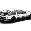 Toyota Sprinter Trueno AE86 Widebody RHD (Right Hand Drive) White and Black with Tarmac Cards "Global64" Series 1/64 Diecast Model by Tarmac Works