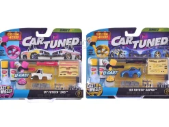 1987 Toyota SR5 Pickup Truck White and 1993 Toyota Supra Blue "Custom Shop" 2 Car Set Diecast Model Cars by CarTuned