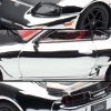 Toyota Supra (A80) "Top Secret" GT300 RHD (Right Hand Drive) Chrome with Carbon Hood and Red Interior "Tokyo Auto Salon 2026 Event Exclusive" 1/64 Diecast Model Car by Inno Models