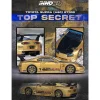 Toyota Supra (A80) "Top Secret" GT300 RHD (Right Hand Drive) Gold Metallic with Carbon Hood 1/64 Diecast Model Car by Inno Models