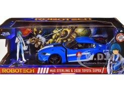 2020 Toyota Supra Blue Graphics Max Sterling Diecast Figurine Robotech Hollywood Rides Series 1/24 Diecast Model Car Jada 33676