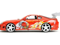 1995 Toyota Supra Red with Graphics and Saitama Diecast Figure