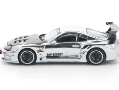Toyota Supra "Top Secret" GT300 RHD (Right Hand Drive) Silver Chrome 1/64 Diecast Model Car by Pop Race